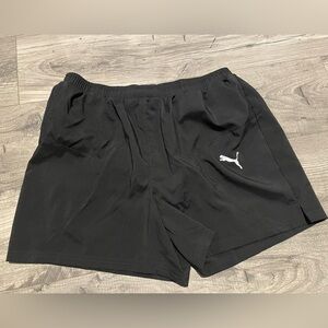 Men’s Black Puma shorts with liner
